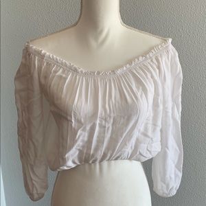 White Brandy Melville Crop